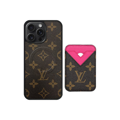 Magsafe Cardholder LV Monogram with Case For iPhone 12-18 Pro & Pro Max
