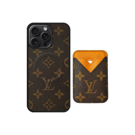 Magsafe Cardholder LV Monogram with Case For iPhone 12-18 Pro & Pro Max