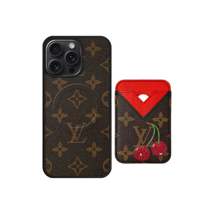 Magsafe Cardholder LV Monogram with Case For iPhone 12-18 Pro & Pro Max