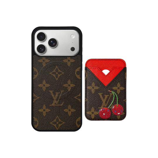 Magsafe Cardholder LV Monogram with Case For iPhone 12-18 Pro & Pro Max