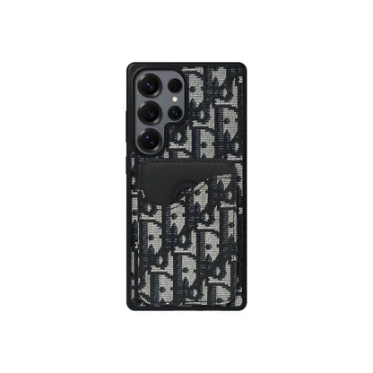 Dior-Inspired Oblique Jacquard Magnetic Cardholder Case | Samsung Galaxy S Series