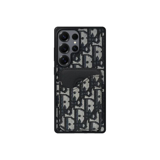 Dior-Inspired Oblique Jacquard Magnetic Cardholder Case | Samsung Galaxy S Series