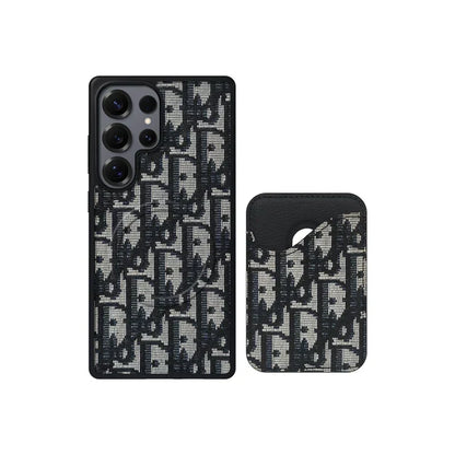 Dior-Inspired Oblique Jacquard Magnetic Cardholder Case | Samsung Galaxy S Series