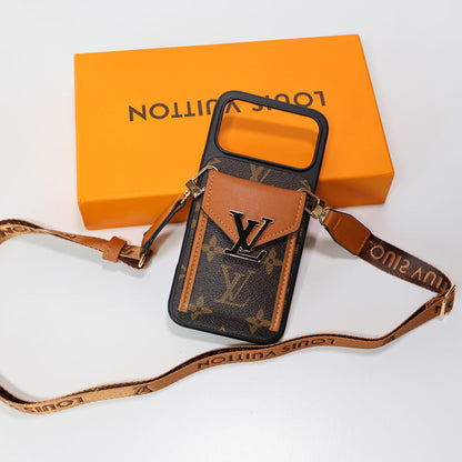 LV Crossbody Phone Case For iPhone 12-18  Pro & Pro Max