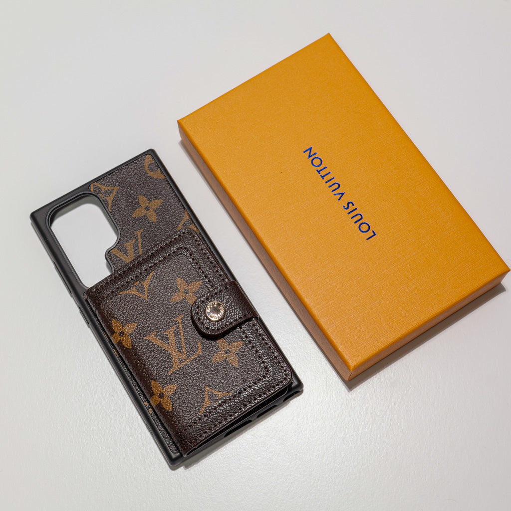 Leather Louis Vuitton Designer Wallet Phone Case for Samsung Galaxy S22-26 Series