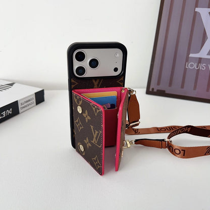 Luxury Leather Wallet Card Holder Phone Case For iPhone 13-18 Pro & Pro Max