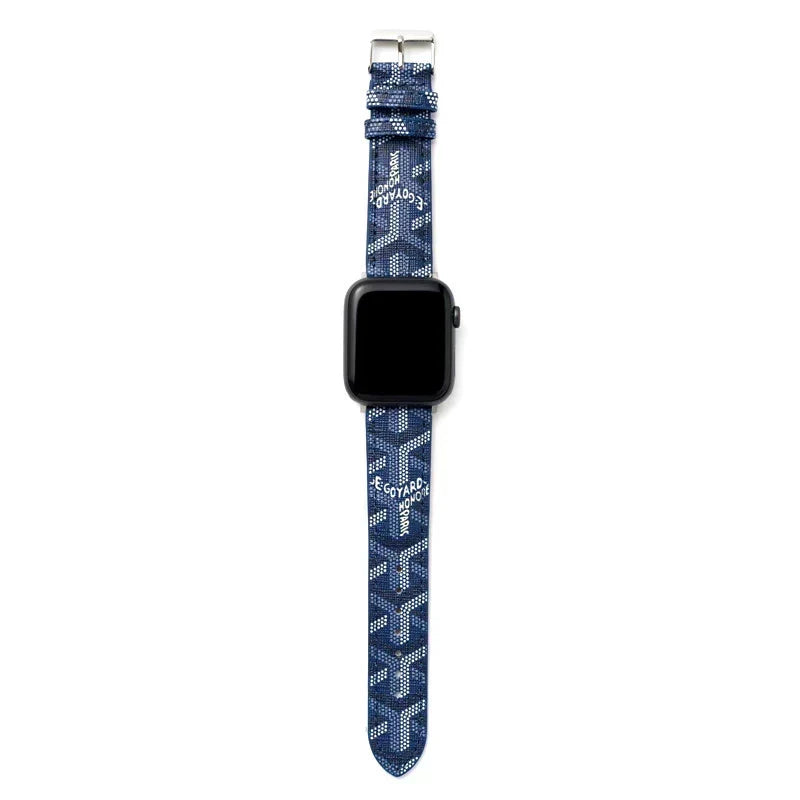 Luxury Blue GYD Monogram Watch Strap for Apple Watch