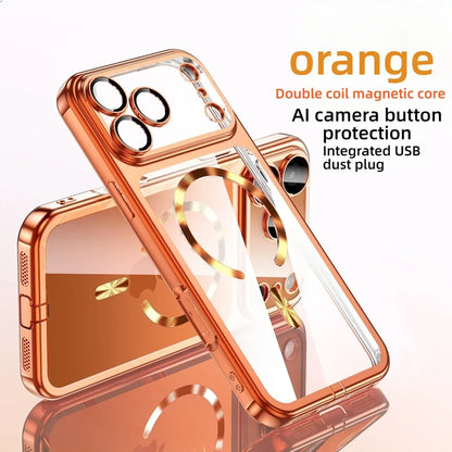 Thin Plating Clear Magsafe Phone Case For iPhone 15-18 Pro & Pro Max