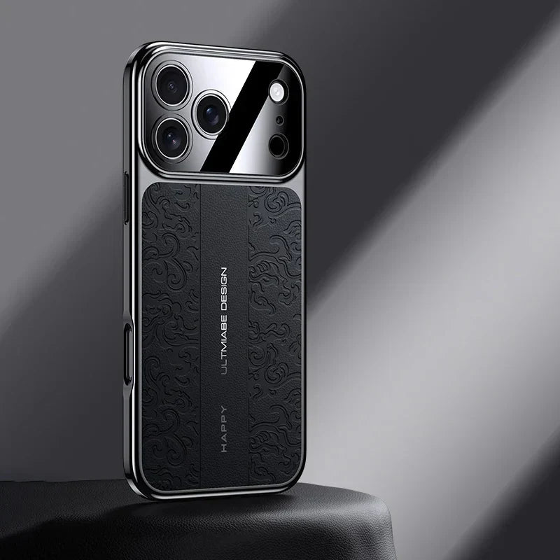Luxurious Leather Electroplated Case For iPhone 14 To 17