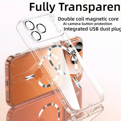 Thin Plating Clear Magsafe Phone Case For iPhone 15-18 Pro & Pro Max