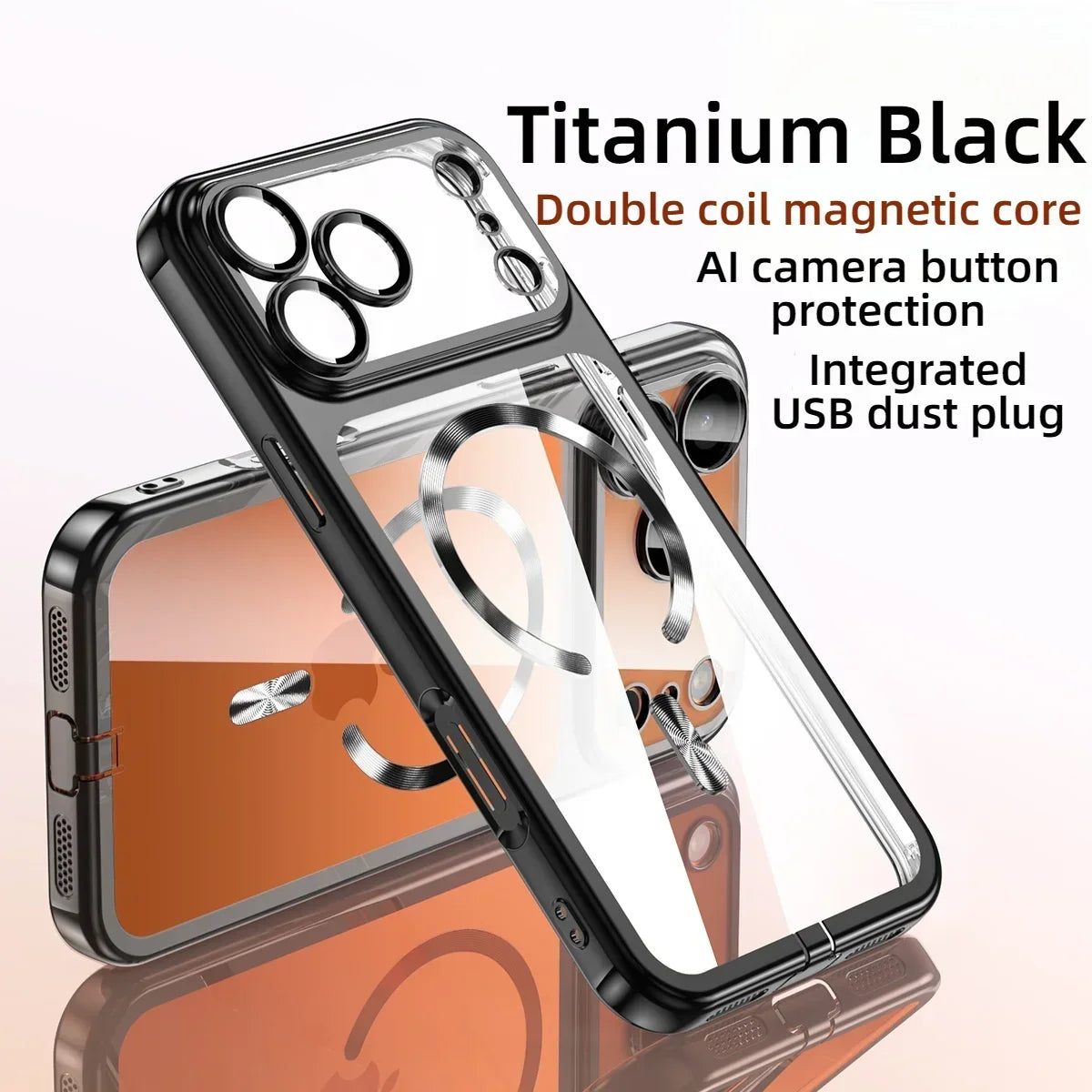 Thin Plating Clear Magsafe Phone Case For iPhone 15-18 Pro & Pro Max