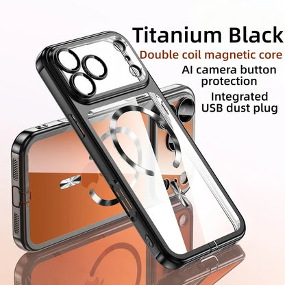 Thin Plating Clear Magsafe Phone Case For iPhone 15-18 Pro & Pro Max