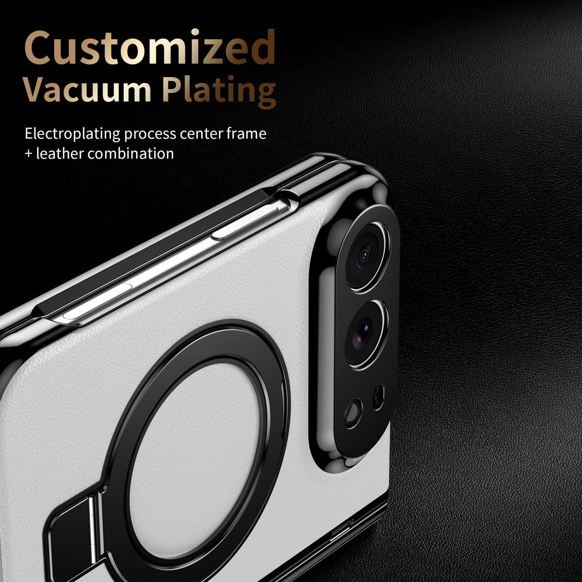 Leather Ring Stand Case for iPhone Duo