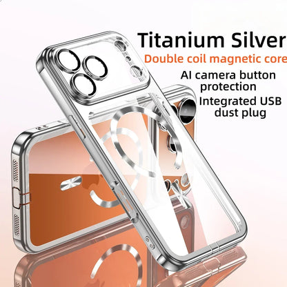 Thin Plating Clear Magsafe Phone Case For iPhone 15-18 Pro & Pro Max