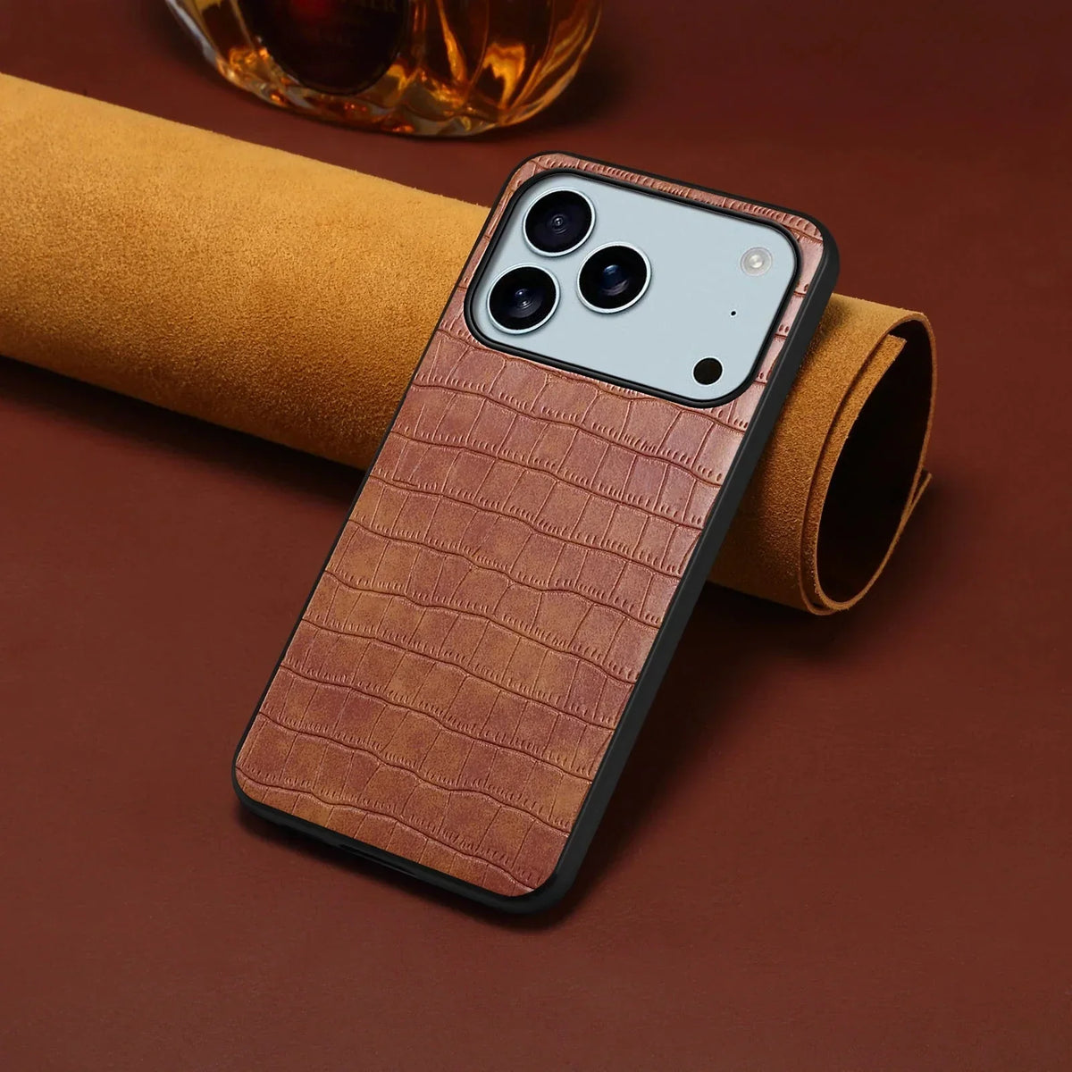 3D Texture PU Leather Case for iPhone 17/ 16/ 15/ 14 THEROXYMOB