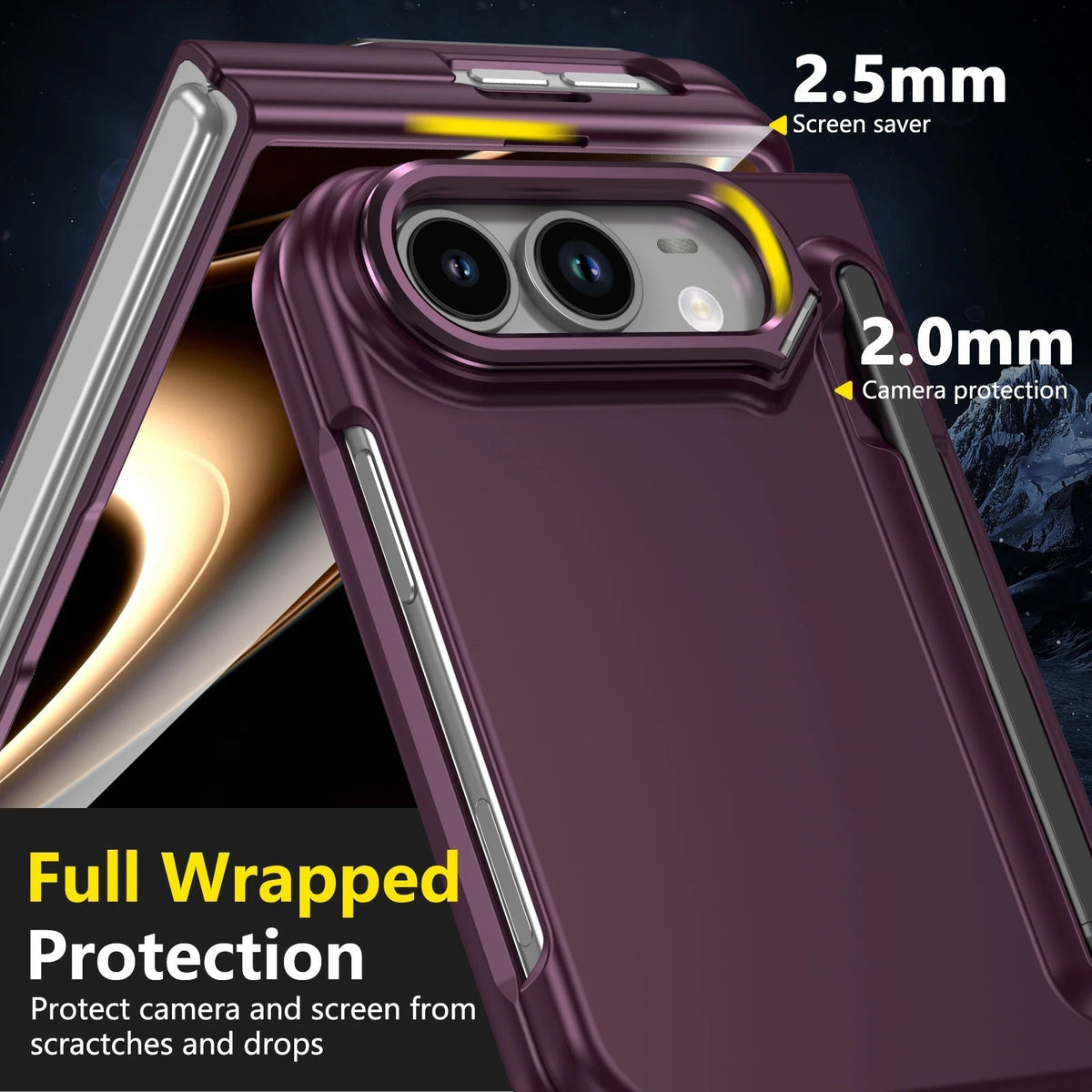 Full Protection Kickstand Case With Stylus for iPhone Duo