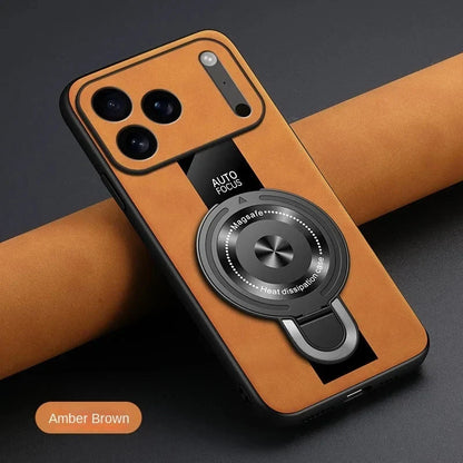 Matte Fiber For Magsafe Case  Magnetic Ring Stand Shockproof Cover For iPhone 17 /16 /15 /14 THEROXYMOB