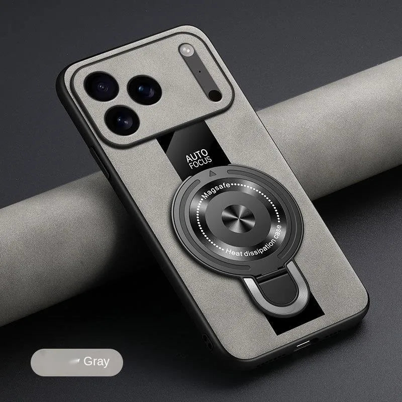 Matte Fiber For Magsafe Case  Magnetic Ring Stand Shockproof Cover For iPhone 17 /16 /15 /14 THEROXYMOB