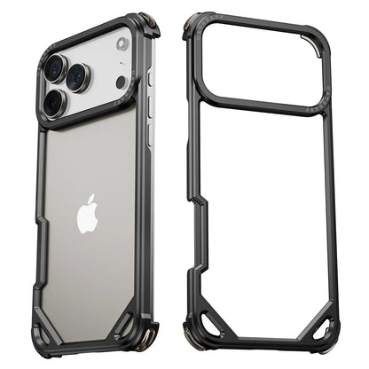 Frameless Case Metal Shockproof Phone Cover Aluminum Alloy Anti-Drop Shells For iPhone 17 / 16 / 15 / 14