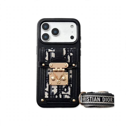 Black Luxury Transparent Dior Case - iPhone 13-18 Pro & Pro Max