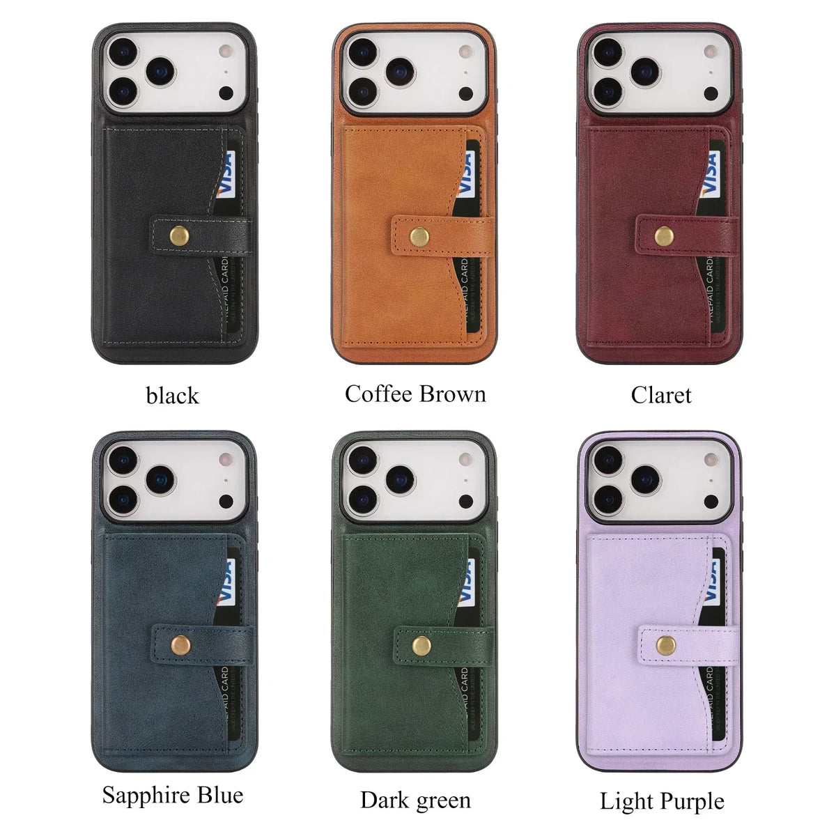 Leather Phone Case Wallet Cash Card Holder For iPhone 14-18 Pro & Pro Max