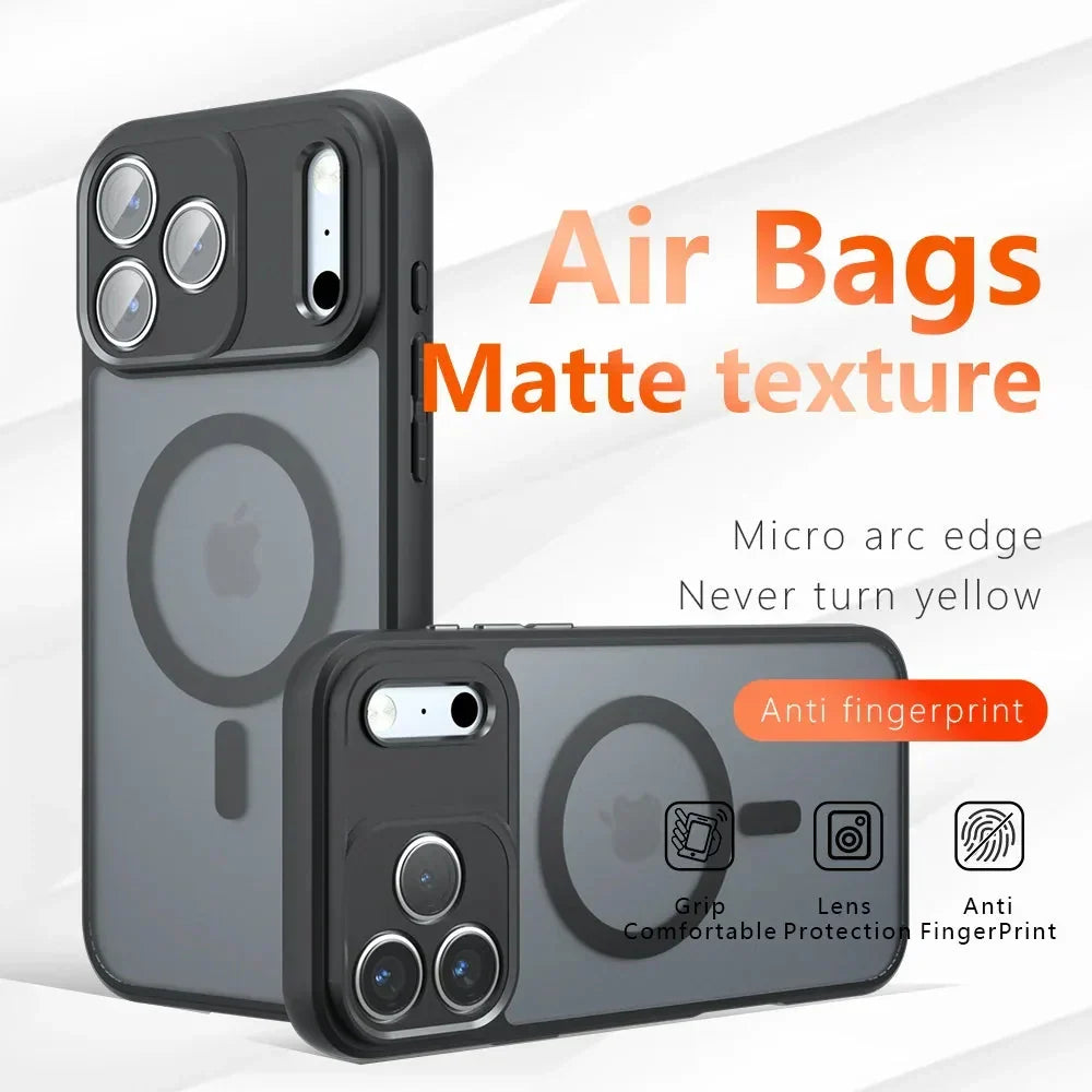 Luxury For Magsafe Matte Translucent Magnetic Phone Case Lens Protection Back Cover For iPhone  17 /16 /15 THEROXYMOB