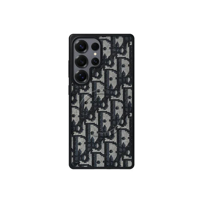 Dior-Inspired Oblique Jacquard Case for Samsung Galaxy S21-S26 Series