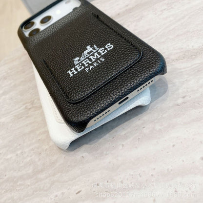 Luxury Pocket Designer Case with Logo - iPhone 12-18 Pro & Pro Max