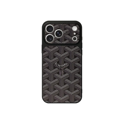 GYD Chevron Pattern Leather Case for iPhone 13-18 Pro & Pro Max