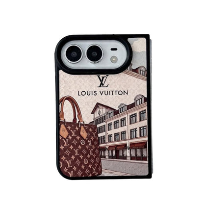Classic LV Leather Case for iPhone Duo