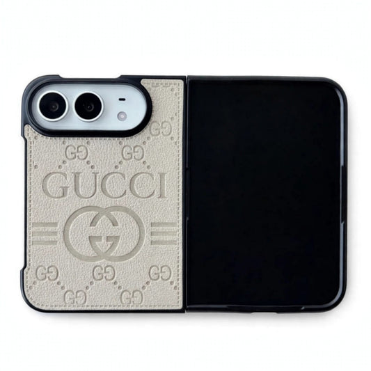 Luxury GG Monogram Canvas Foldable Case for iPhone Duo