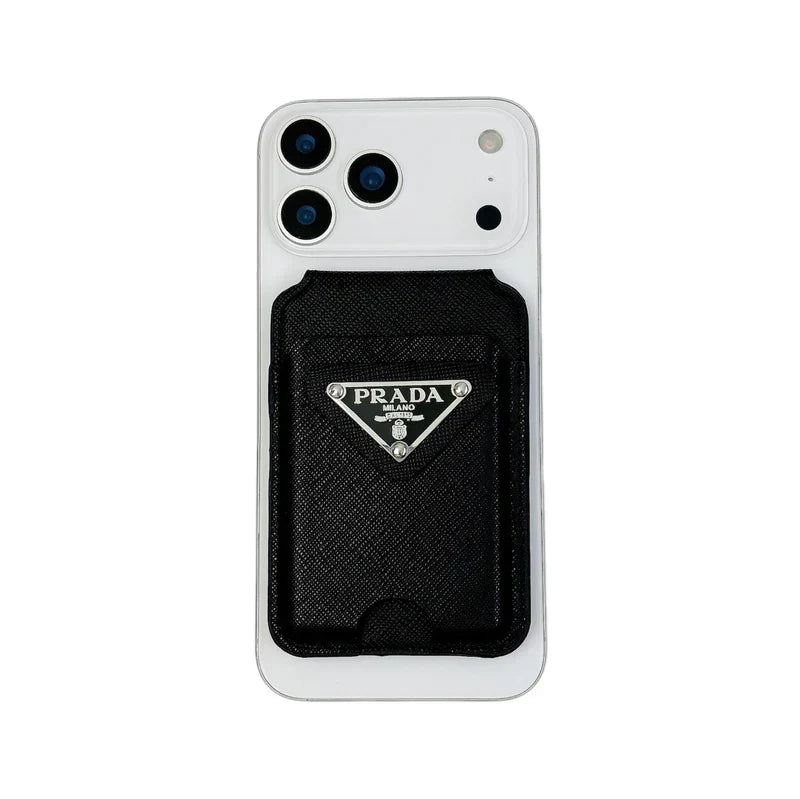 Magnetic Leather Wallet Stand with Card Slot for MagSafe