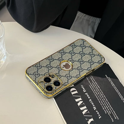 High Quality Electroplated Frame Ophidia  Leather Apple iPhone Case Roxy New 2