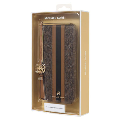 MK Folio Case Stripe with Tassel Charm for Magsafe for iPhone 13-18 Pro & Pro Max