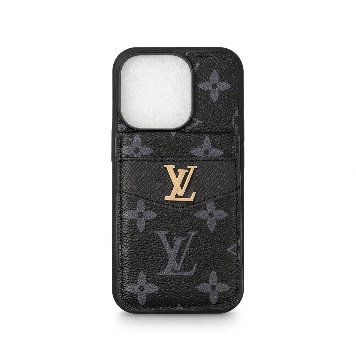 LUXURY MONOGRAM GENUINE LEATHER IPHONE CASE FLIP WALLET