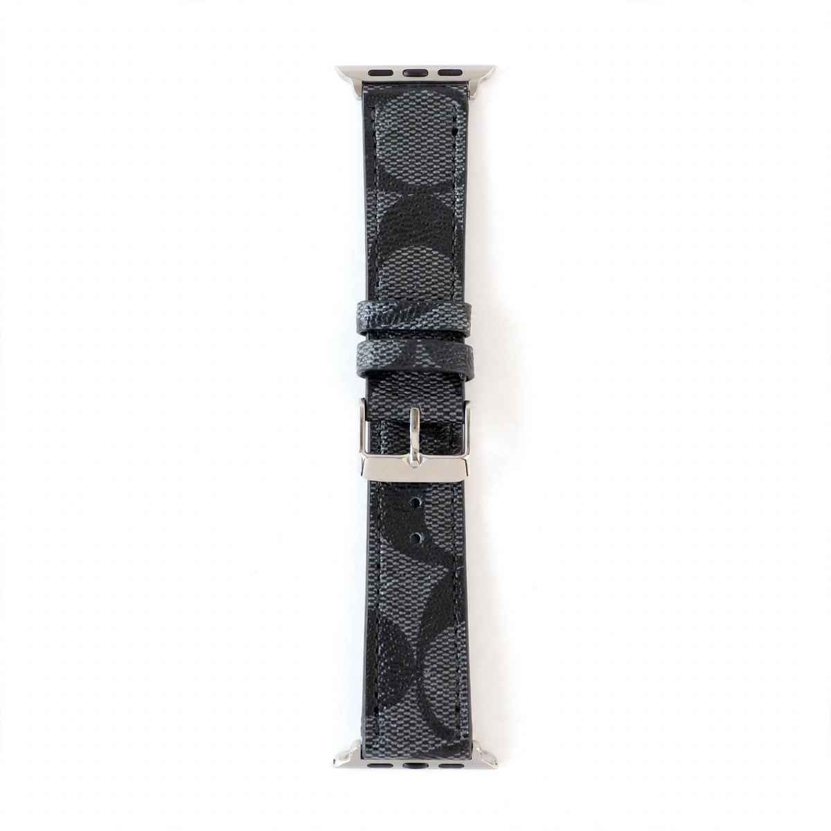 Coach Band for Apple Watch Black Pattern Leather