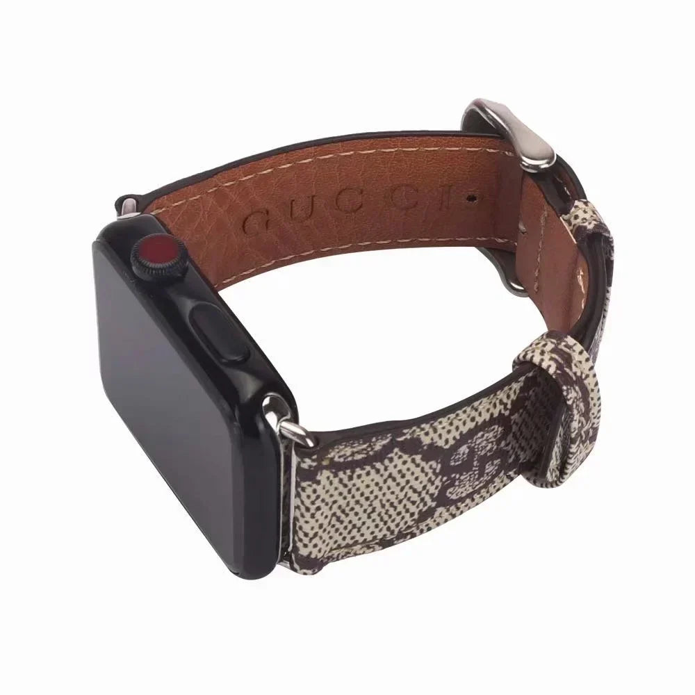 Gucci Luxury Leather Apple Watch Band