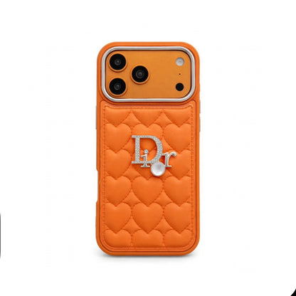 Luxury DR Case With Heart Logo For iPhone 12-18 Pro & Pro Max