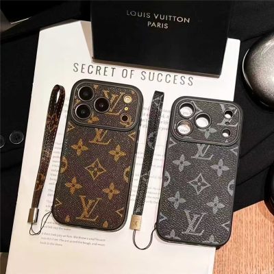 LV Phone Monogram Case with Strap For iPhone 13-18 Pro & Pro Max