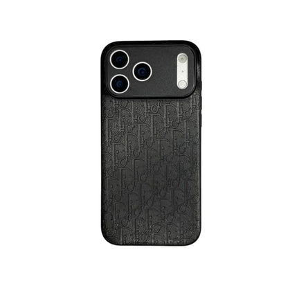 Dior Oblique Embossed Leather Case for iPhone 12-18 Series