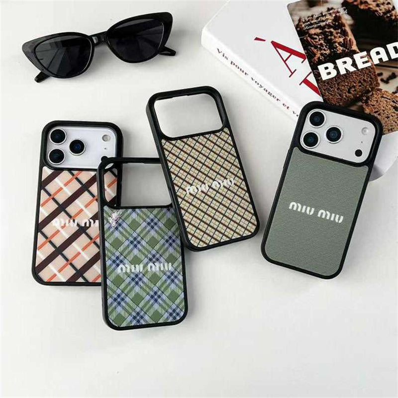 Luxury Miu Miu Phone case For iPhone 13-18 Pro & Pro Max