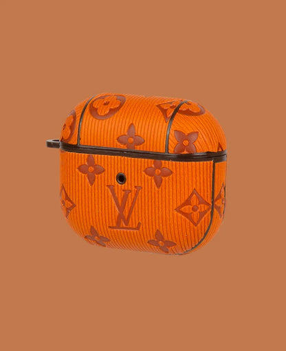 Elegant Multi-Color LV Leather AirPods Case