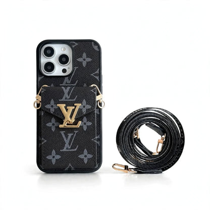Leather Wallet Card Holder Phone Case For iPhone 12-18 Pro & Pro Max
