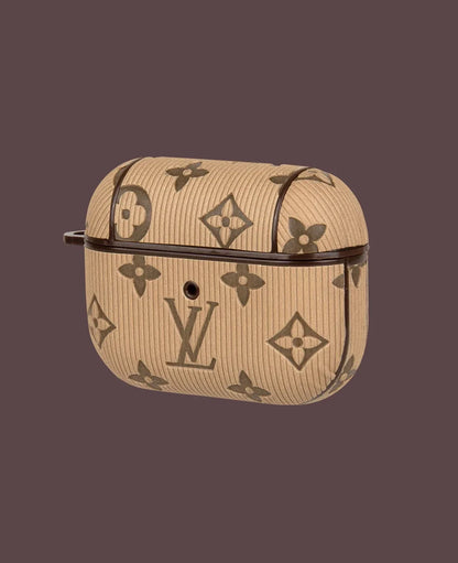 Elegant Multi-Color LV Leather AirPods Case