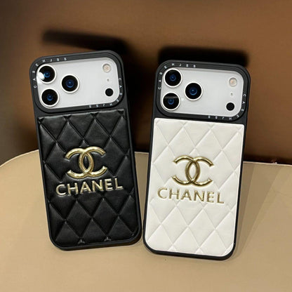 Luxury Leather Chanel Phone Case For iPhone 13-18 Pro & Pro Max