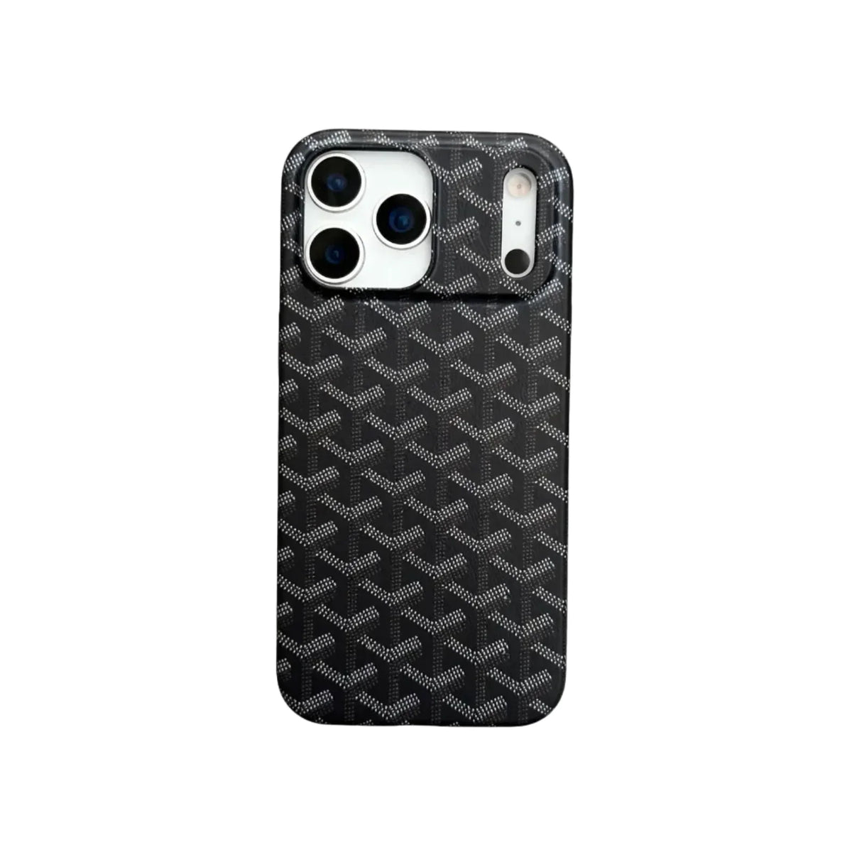 GYD Chevron Pattern Textured Leather Case for iPhone 13-18 Pro & Pro Max
