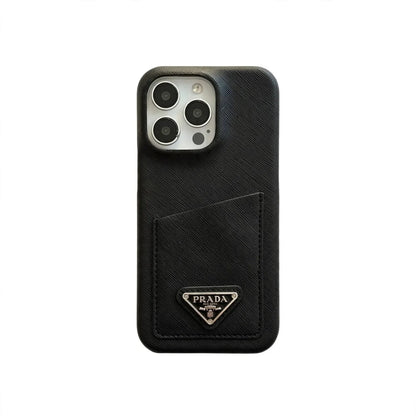 Luxury Card Slot Slim Logo Case - iPhone 12-18 Pro & Pro Max