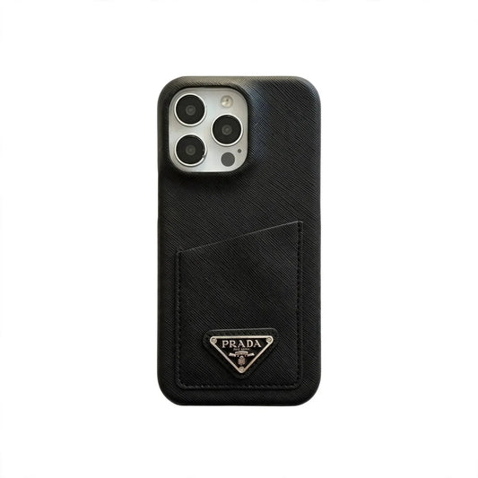 Luxury Card Slot Slim Logo Case - iPhone 12-18 Pro & Pro Max
