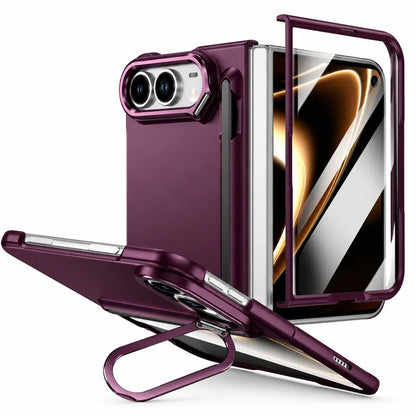 Full Protection Kickstand Case With Stylus for iPhone Duo