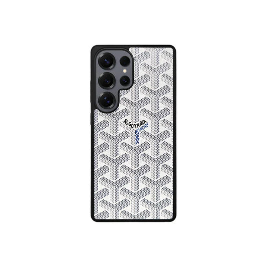Premium White GYD-Style Pattern with Magsafe Option for Samsung S22-S26 Series